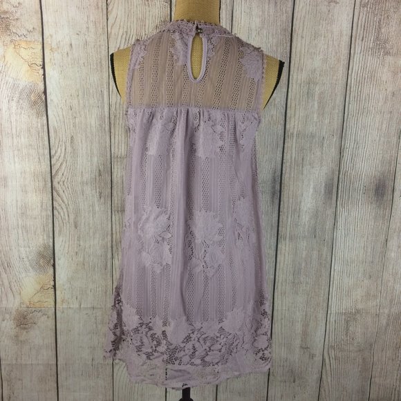 Miss Chievous Lilac Lace Sleeveless Dress Sz M - Picture 2 of 7